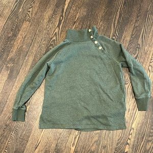JCrew heathered green sweatshirt size small.